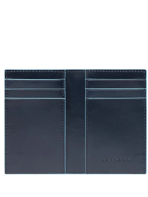 BLUE SQUARE Portefeuille vertical en cuir bleu - Portefeuilles Homme