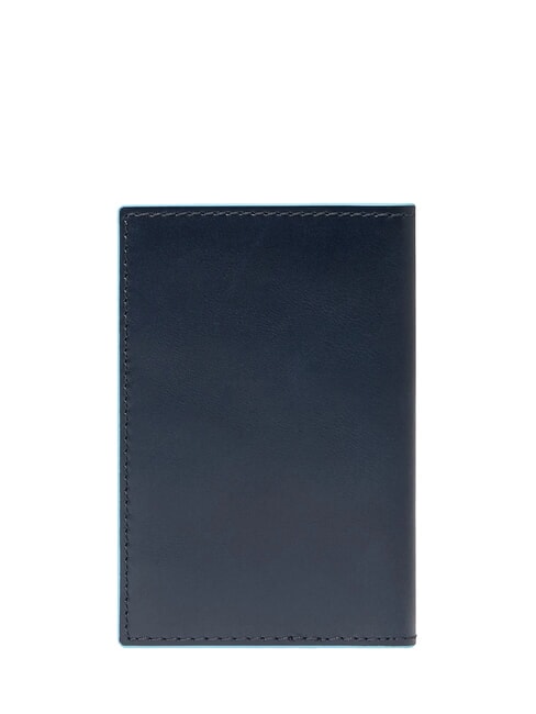 BLUE SQUARE Portefeuille vertical en cuir bleu - Portefeuilles Homme