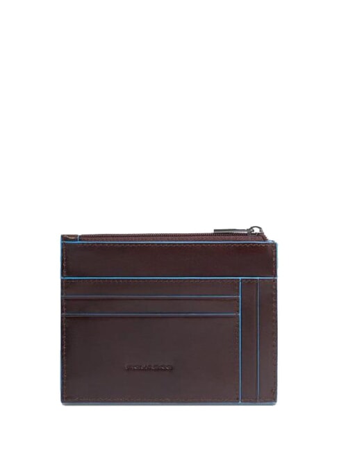 BLUE SQUARE Porte-cartes/porte-monnaie en cuir ACAJOU - Portefeuilles Homme