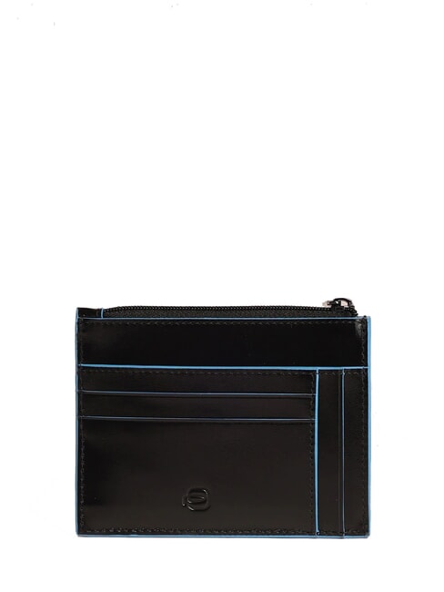BLUE SQUARE Porte-cartes/porte-monnaie en cuir Noir - Portefeuilles Homme
