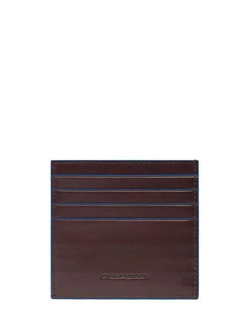 BLUE SQUARE porte-cartes en cuir ACAJOU - Portefeuilles Homme