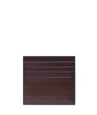 PIQUADRO BLUE SQUARE porte-cartes en cuir ACAJOU - Portefeuilles Homme - 2