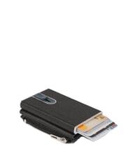 PIQUADRO BLACK SQUARE système coulissant pour porte-cartes Noir - Portefeuilles Homme - 3
