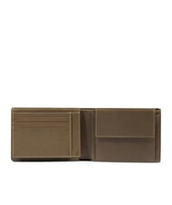 PIQUADRO HARPER Portefeuille avec porte-monnaie, en cuir vert / marron fonc&eacute; - Portefeuilles Homme - 2