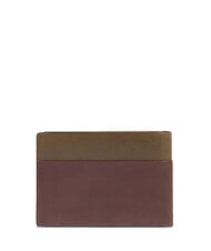 PIQUADRO HARPER Portefeuille avec porte-monnaie, en cuir vert / marron fonc&eacute; - Portefeuilles Homme - 3