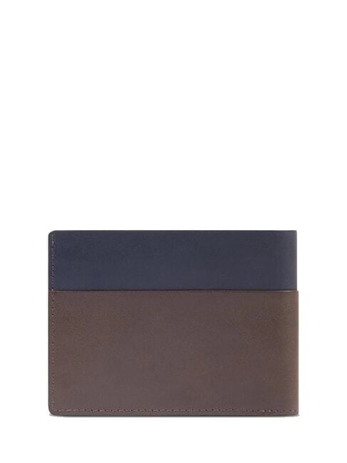 HARPER Portefeuille en cuir pour homme bleu/marron fonc&eacute; - Portefeuilles Homme