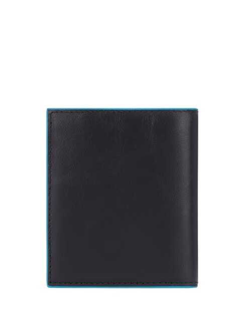 BLUE SQUARE Portefeuille en cuir de veau Noir - Portefeuilles Homme