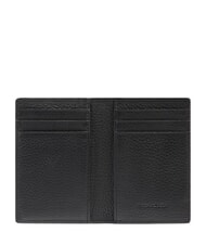 PIQUADRO MODUS SPECIALE Portefeuille en cuir martel&eacute; Noir - Portefeuilles Homme - 2