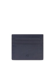 PIQUADRO HARPER porte-cartes en cuir plat bleu/marron fonc&eacute; - Portefeuilles Homme - 2