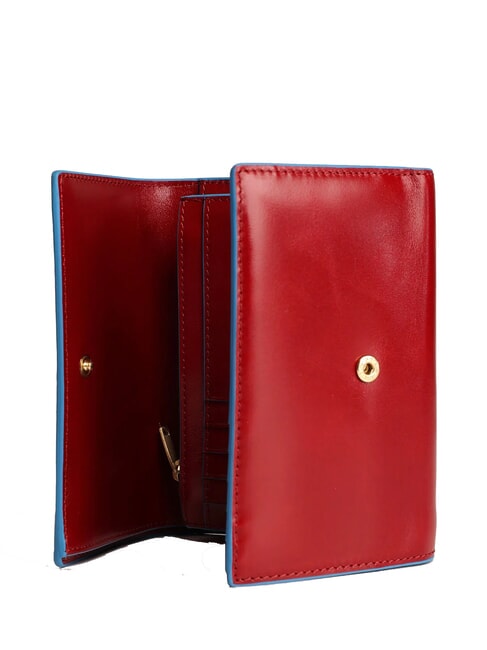 BLUE SQUARE portefeuille en cuir ROUGE - Portefeuilles Femme