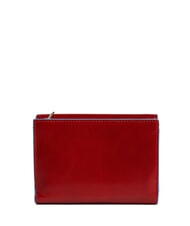 PIQUADRO BLUE SQUARE portefeuille en cuir ROUGE - Portefeuilles Femme - 4