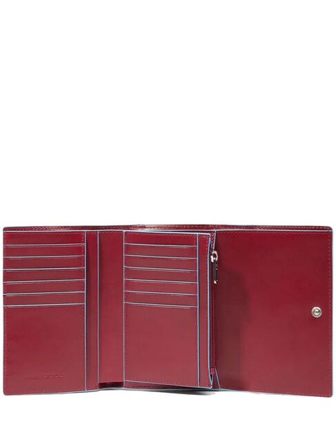 BLUE SQUARE portefeuille en cuir ROUGE - Portefeuilles Femme