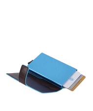 PIQUADRO BLUE SQUARE Portefeuille porte-cartes en cuir ACAJOU - Portefeuilles Homme - 3