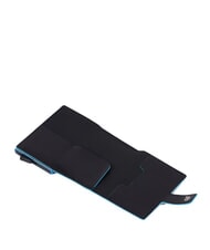 PIQUADRO BLUE SQUARE Portefeuille porte-cartes en cuir Noir - Portefeuilles Homme - 2