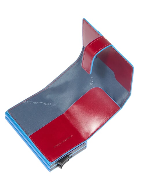 BLUE SQUARE Portefeuille porte-cartes en cuir ROUGE - Portefeuilles Homme