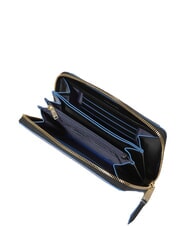 PIQUADRO BLUE SQUARE Grand portefeuille zippé Noir - Portefeuilles Femme - 2