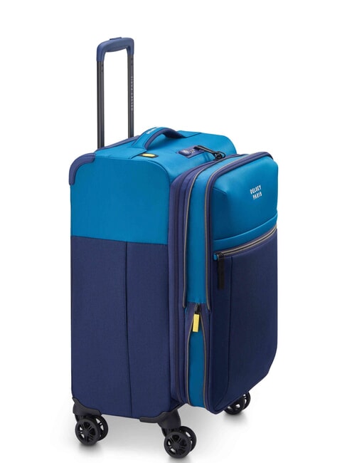 BROCHANT 3 trolley extensible pour bagage à main bleu de mer - Valises cabine