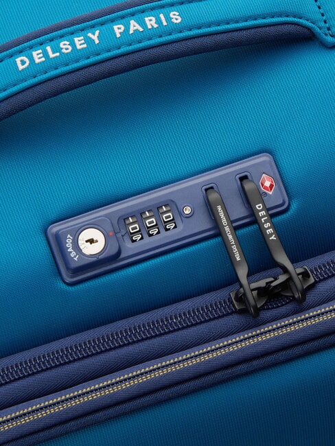 BROCHANT 3 trolley extensible pour bagage à main bleu de mer - Valises cabine