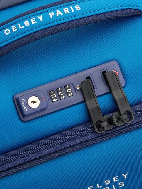 BROCHANT 3 Chariot &agrave; bagages &agrave; main bleu de mer - Valises cabine