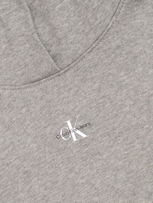 CK JEANS Sweat-shirt en coton avec capuche et poche bruyère grise - Sweat-shirts pour femmes