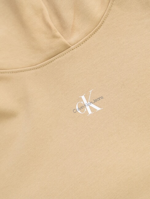 CK JEANS Sweat-shirt en coton avec capuche et poche travertins - Sweat-shirts pour femmes