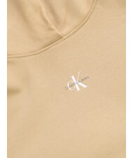 CALVIN KLEIN CK JEANS Sweat-shirt en coton avec capuche et poche travertins - Sweat-shirts pour femmes - 3