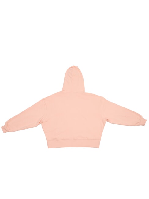 CK JEANS Sweat-shirt en coton avec capuche et poche fleur p&acirc;le - Sweat-shirts pour femmes