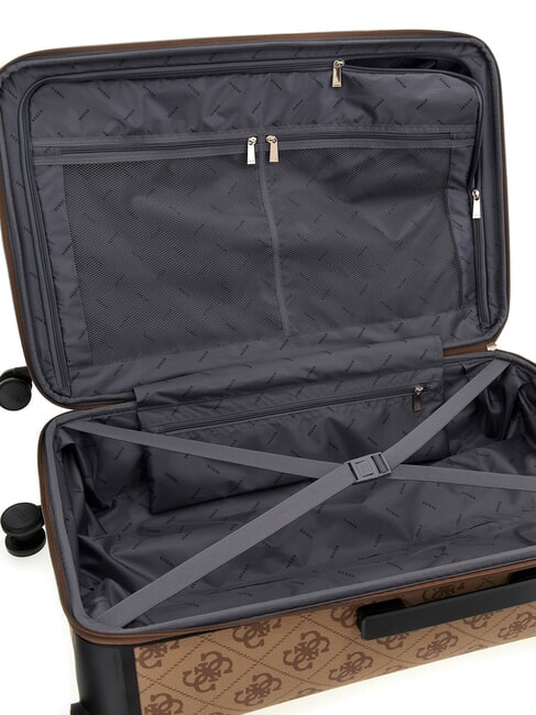 BERTA 28 Grand chariot extensible logo latte / marron - Valises Rigides