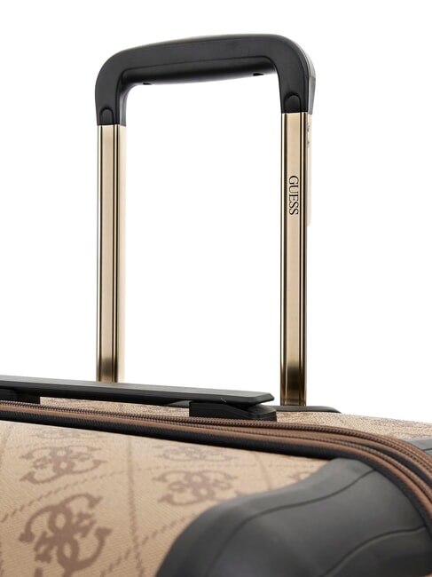 BERTA 28 Grand chariot extensible logo latte / marron - Valises Rigides