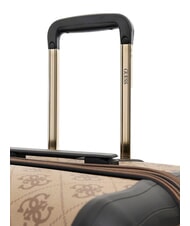 GUESS BERTA 28 Grand chariot extensible logo latte / marron - Valises Rigides - 4