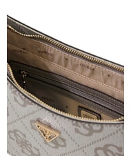 GUESS NOELLE 2 Sac bandoulière imprimé logo 4G logo taupe foncé - Sacs pour Femme - 6