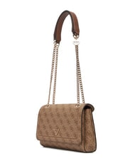 GUESS NOELLE 2 Sac convertible à rabat logo latte / marron - Sacs pour Femme - 2