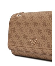 GUESS NOELLE 2 Sac convertible à rabat logo latte / marron - Sacs pour Femme - 4
