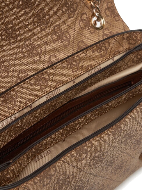 NOELLE 2 Sac convertible à rabat logo latte / marron - Sacs pour Femme