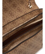 GUESS NOELLE 2 Sac convertible à rabat logo latte / marron - Sacs pour Femme - 6