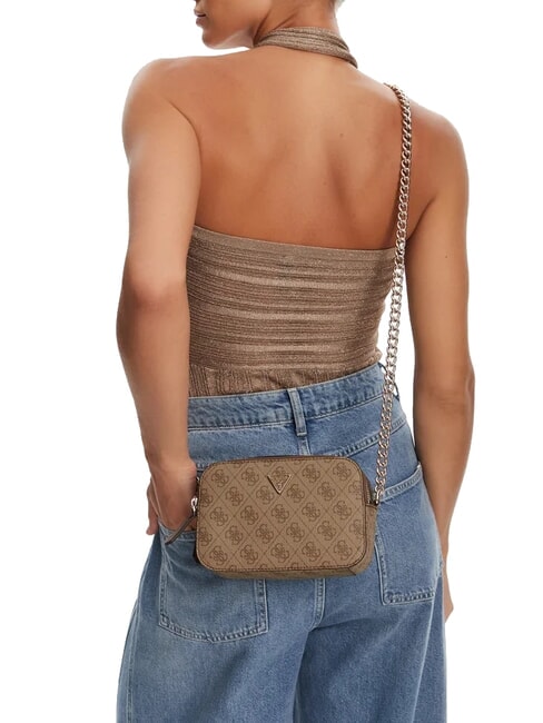 NOELLE 2 Sac &agrave; bandouli&egrave;re pour appareil photo logo latte / marron - Sacs pour Femme