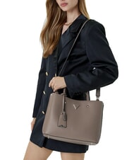 GUESS MERIDIAN 2 Sac à bandoulière taupe foncé - Sacs pour Femme - 4