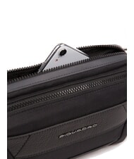 PIQUADRO TRAKAI Sac ceinture en cuir et tissu - Sacs banane