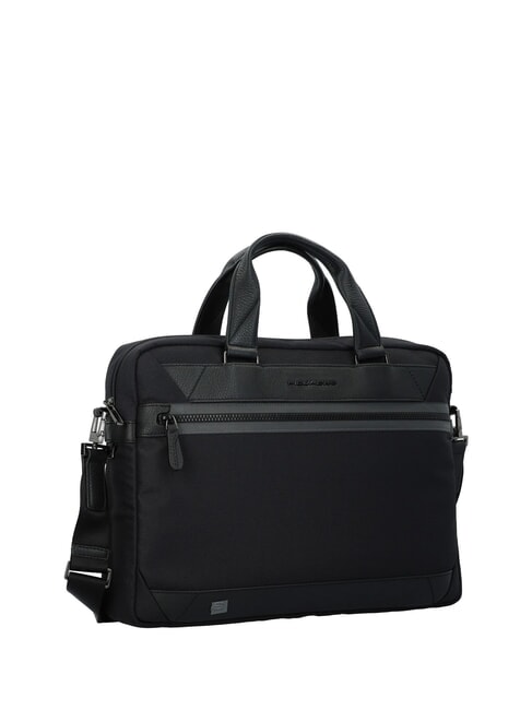 TRAKAI Mallette en cuir et tissu pour ordinateur portable 14" Noir - Porte Documents Travail