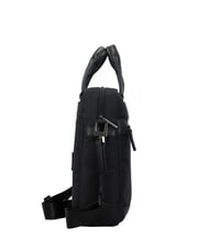 PIQUADRO TRAKAI Mallette en cuir et tissu pour ordinateur portable 14" Noir - Porte Documents Travail - 3