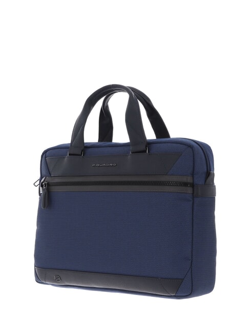 TRAKAI Mallette en cuir et tissu pour ordinateur portable 14" bleu - Porte Documents Travail
