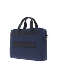 PIQUADRO TRAKAI Mallette en cuir et tissu pour ordinateur portable 14" bleu - Porte Documents Travail - 3