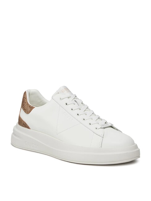 ELBA  Baskets blanc beige marron - Chaussures Homme