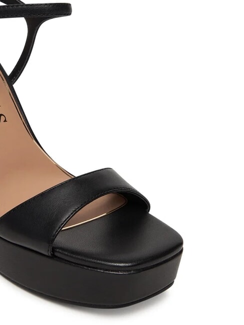 HENDORA Sandales montantes en cuir &agrave; plateforme NOIR - Chaussures Femme
