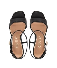 GUESS HENDORA Sandales montantes en cuir &agrave; plateforme NOIR - Chaussures Femme - 4