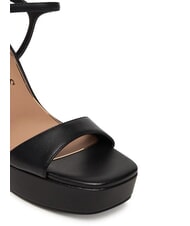 GUESS HENDORA Sandales montantes en cuir &agrave; plateforme NOIR - Chaussures Femme - 3