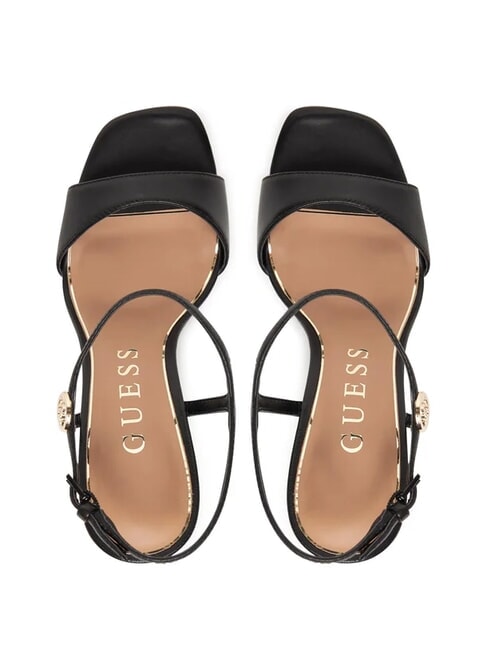 HENDORA Sandales montantes en cuir &agrave; plateforme NOIR - Chaussures Femme