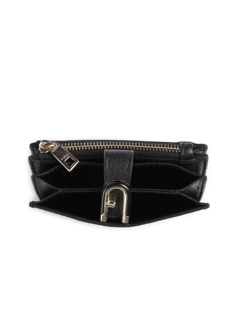 IDEA Porte-cartes en cuir avec porte-monnaie Noir - Portefeuilles Femme