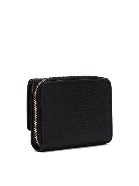 IDEA Portefeuille compact en cuir Noir - Portefeuilles Femme