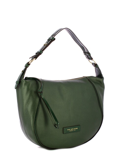 DOMITILLA sac bandouli&egrave;re hobo en cuir malachite de couleur or - Sacs pour Femme